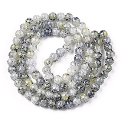 Выпечки окрашенные нити шарик хруст стекла DGLA-Q023-8mm-YS75-A-1