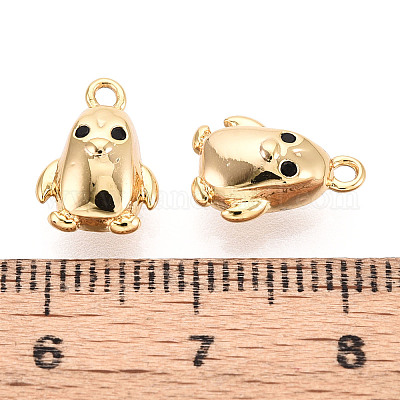 Латунные микропаве прозрачные подвески с фианитом KK-T078-12G-1