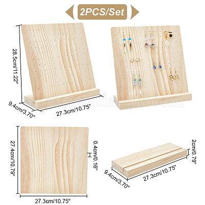Витрины для сережек с наклоном из дерева EDIS-WH0021-21-1