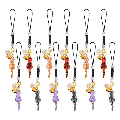 Мобильные ремешки из сплава эмали HJEW-OC00004-1