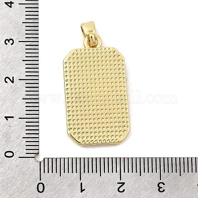 Прямоугольник с подвесками из латуни в форме солнца KK-C134-35G-1