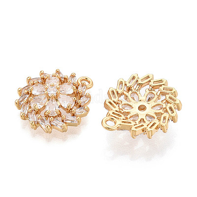 Подвески из латуни с прозрачным фианитом KK-T077-34G-1