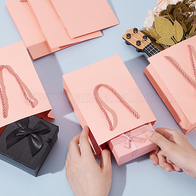 Складные бумажные подарочные пакеты с ручкой ABAG-WH0045-21D-1