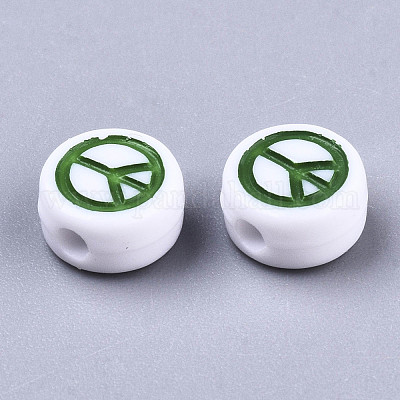 Непрозрачные акриловые бусины MACR-N008-35-1