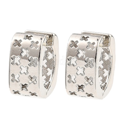 Латунные серьги обруча EJEW-I289-12P-1