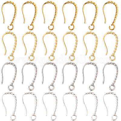 40 шт. двухцветная долговечная латунная швенза KK-SC0006-51-1