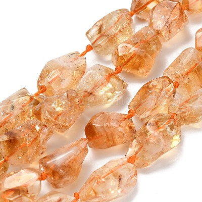 Природный цитрин бисер нитей G-L634-A02-03-1