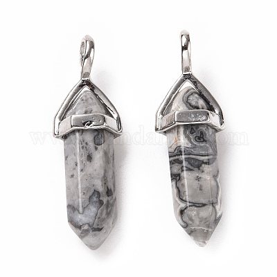 Остроконечные подвески из натурального камня G-K329-64P-1