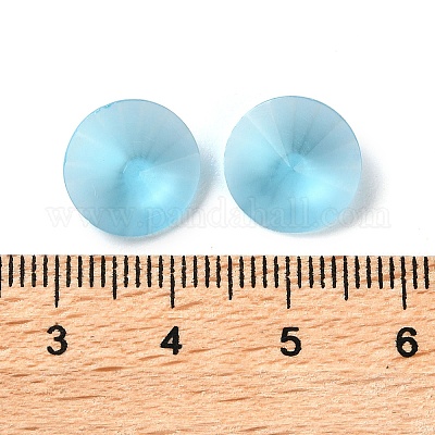 Кабошоны из матового стекла со стразами RGLA-G022-01B-202-1