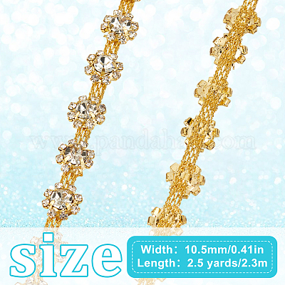 2.5 ярд цепочек со стразами FIND-WH0111-638G-1