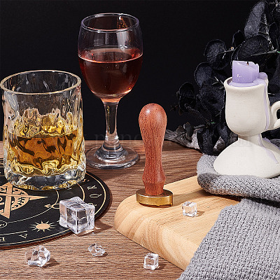 CRASPIRE 100 Points Ice Cube Stamp Ice Branding Stamp with Removable Brass  Head & Wood Handle Vintage Ice Stamp for DIY Crafting Cocktail Whiskey