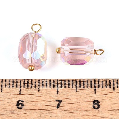 Подвески-бочонки из гальванического стекла STAS-N110-14G-1