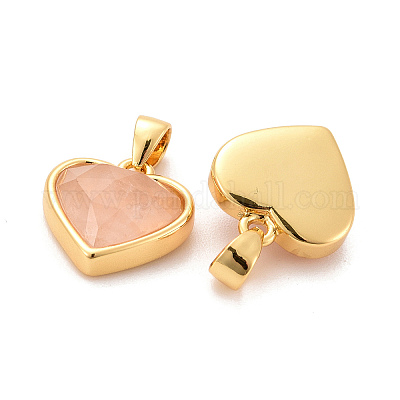 Природного розового кварца подвески G-E538-02G-07-1