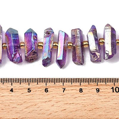 Гальванические природный кристалл кварца бусы пряди G-F800-F17-1