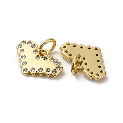 Латунные микро проложить кубического циркония подвески KK-P308-12G-1