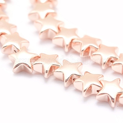 Гальванизировать немагнитных синтетический гематит бисер пряди G-L485-14-LRG-1