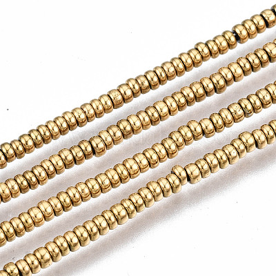 Гальванизировать немагнитных синтетический гематит бисер пряди G-T114-85G-1