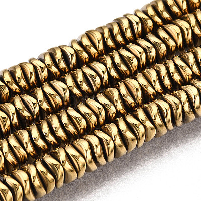 Гальванизировать немагнитных синтетический гематит бисер пряди G-N0321-07K-1