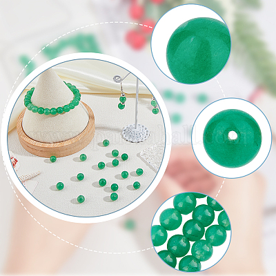 3 нити окрашенных натуральных нефритовых бусин G-HY0001-26-1