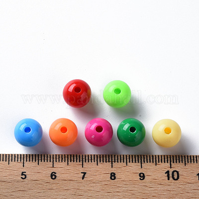 Непрозрачные акриловые бусины MACR-S370-C10mm-M2-1