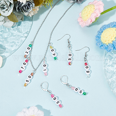 9 шт. 9 стильных акриловых подвесных маркера для петель HJEW-NB00002-1