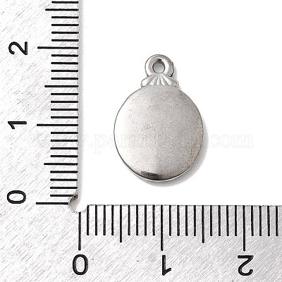 Подвески из нержавеющей стали 304 с паве из стразов STAS-G369-14P-1