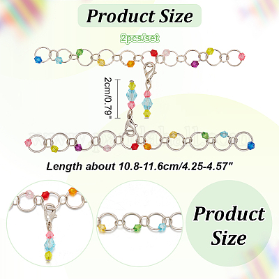 Акриловые цепочки для вязания рядов HJEW-NB00101-1