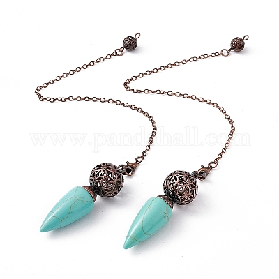 Большие подвески с маятником из смешанных драгоценных камней G-H281-42R-1