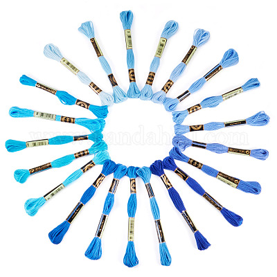 21 пачка ниток мулине из полиэстера 21 цветов OCOR-TA0002-86-1