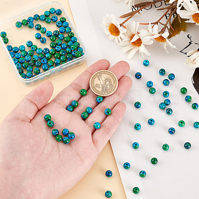 2 нити синтетических бусин хризоколлы нити G-OC0004-97-1