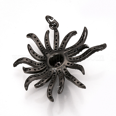 Латунные микро проложить кубического циркония подвески ZIRC-T004-21B-1