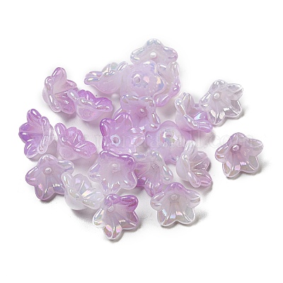 Переливающиеся акриловые шапочки для бусин OACR-C021-08F-1