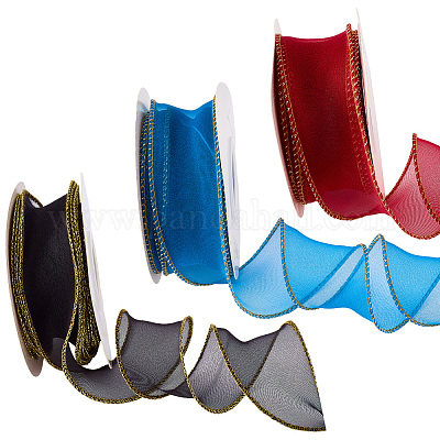 3 рулон ленты из полиэстеровой органзы 3 цветов PAAG-CY0001-03B-1