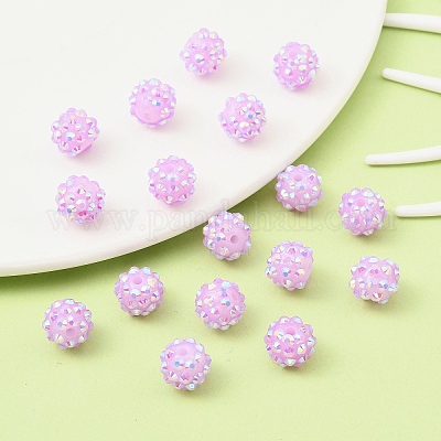 AB-цвет смолы горный хрусталь бисер RESI-S315-10x12-10-1