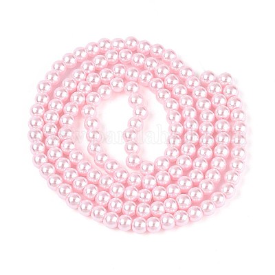 Выпечка окрашены перламутровый стекла жемчужные нити круглый шарик HY-Q003-6mm-05-01-1