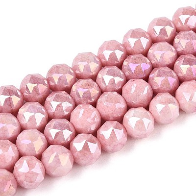 Антикоррозийные гальванические стеклянные бусины GLAA-N010-8mm-07-1