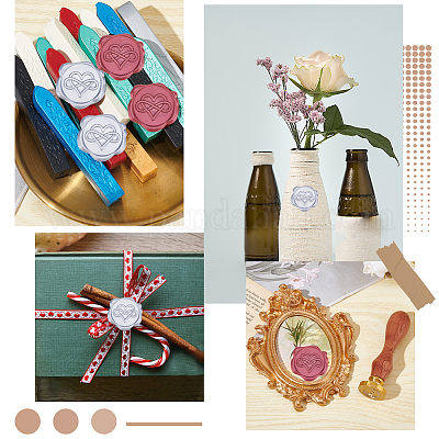 50 шт. 2 стиля самоклеящиеся восковые наклейки-печати DIY-CP0009-10A-1