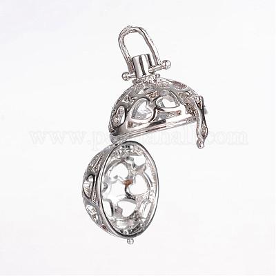 Латунные подвески с ажурной резьбой KK-P005-18P-NR-1