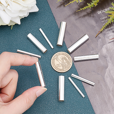 Трубчатые бусины из нержавеющей стали 304 STAS-UN0014-57S-1