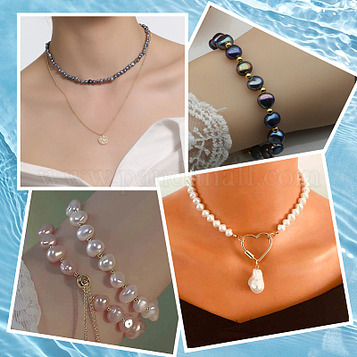 2 нитка 2-х цветных натуральных пресноводных жемчужных бусин PEAR-BBC0001-23-1