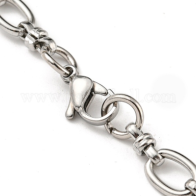 Браслеты из овальной цепочки из нержавеющей стали 201 STAS-Z056-15P-1