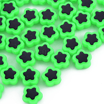 Покрытие непрозрачных акриловых бусин OACR-N136-01B-1