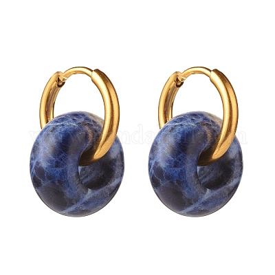 Набор украшений из натуральных содалитовых бусин SJEW-JS01223-04-1