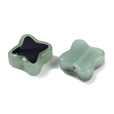 Двухцветные стеклянные бусины для настроения GLAA-Z007-08D-1