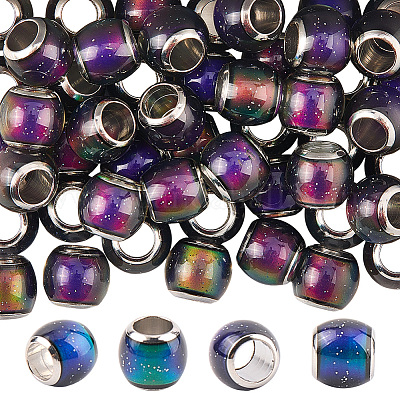 50шт стеклянные европейские бусины GLAA-PA0001-02-1