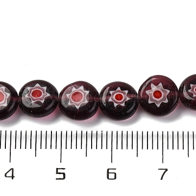 Ручной работы millefiori стеклянные бусины нитки LAMP-G164-12F-1