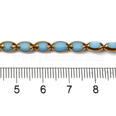 Стеклянные бусины с гальваническим покрытием  EGLA-P061-02A-10-1