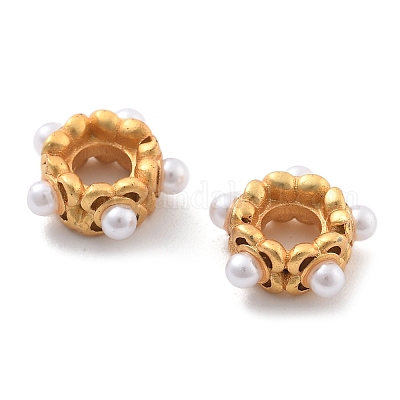 Стойка покрытие цветок латунные бусины KK-H449-70G-02-RS-1