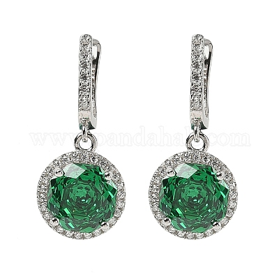 925 стерлингового серебра микро проложить кубического циркония серьги обруча EJEW-B147-01A-02-1