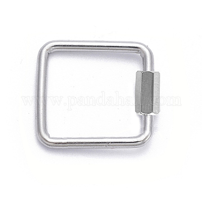 Подвески-карабинчики с винтовым замком из нержавеющей стали 304 STAS-K213-12P-1